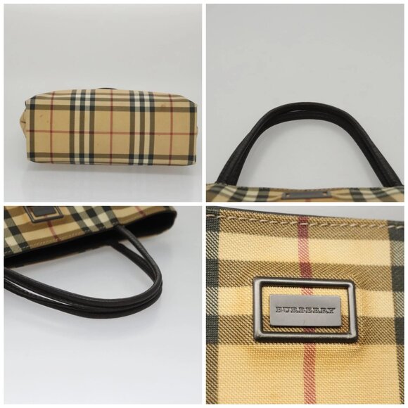 BURBERRY Nova Check Tote Bag PVC Beige Auth 104293 - Picture 15 of 16
